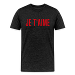 JE T´AIME Männer Premium T-Shirt - Anthrazit