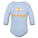 Bee Happy Baby Bio-Langarm-Body - Sky