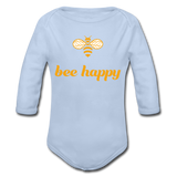 Bee Happy Baby Bio-Langarm-Body - Sky