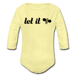 Let It Bee Baby Bio-Langarm-Body - Hellgelb