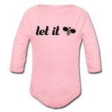 Let It Bee Baby Bio-Langarm-Body - Hellrosa