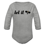 Let It Bee Baby Bio-Langarm-Body - Grau meliert