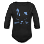 Hase Baby Bio-Langarm-Body - Schwarz