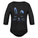 Hase Baby Bio-Langarm-Body - Schwarz