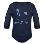 Hase Baby Bio-Langarm-Body - Dunkelnavy