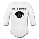 My Big Brother Baby Bio-Langarm-Body - Weiß