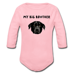 My Big Brother Baby Bio-Langarm-Body - Hellrosa