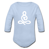 Yoga Symbol Baby Bio-Langarm-Body - Sky