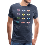 Let It Bee Männer Premium T-Shirt - Blau meliert