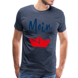 Moin Männer Premium T-Shirt - Blau meliert