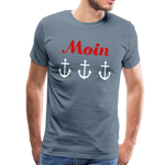 Moin Männer Premium T-Shirt - Blaugrau