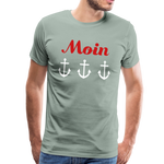 Moin Männer Premium T-Shirt - Graugrün