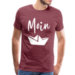 Moin Männer Premium T-Shirt - Bordeauxrot meliert