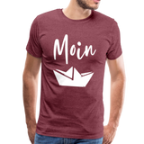 Moin Männer Premium T-Shirt - Bordeauxrot meliert