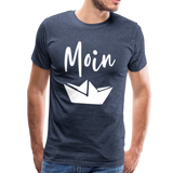 Moin Männer Premium T-Shirt - Blau meliert