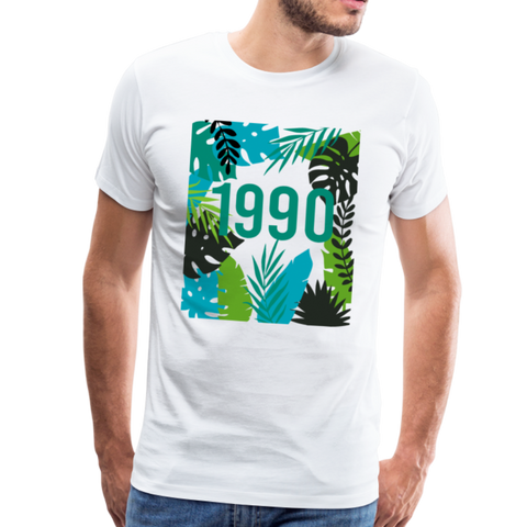 1990 Männer Premium T-Shirt - Weiß