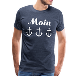 Moin Männer Premium T-Shirt - Blau meliert