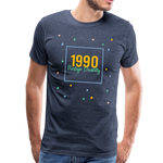 1990 Männer Premium T-Shirt - Blau meliert