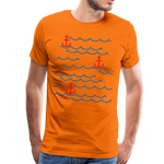 Wellen Anker Männer Premium T-Shirt - Orange