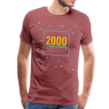 2000 Männer Premium T-Shirt - washed Burgundy