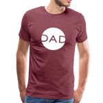 Dad Männer Premium T-Shirt - Bordeauxrot meliert