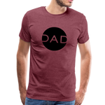 Dad Männer Premium T-Shirt - Bordeauxrot meliert