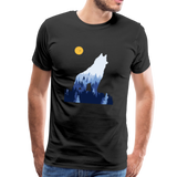 Wolf Männer Premium T-Shirt - Schwarz