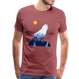 Wolf Männer Premium T-Shirt - washed Burgundy