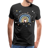 Follow The Rainbow Männer Premium T-Shirt - Schwarz