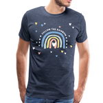 Follow The Rainbow Männer Premium T-Shirt - Blau meliert