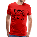Löwe Männer Premium T-Shirt - Rot