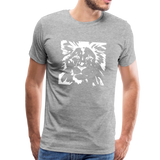 Löwe Männer Premium T-Shirt - Grau meliert