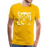 Löwe Männer Premium T-Shirt - Sonnengelb