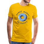 Donut Worry Be Happy Männer Premium T-Shirt - Sonnengelb