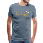 Bee Happy Männer Premium T-Shirt - Blaugrau
