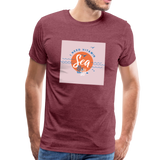 Vitamin Sea Männer Premium T-Shirt - Bordeauxrot meliert