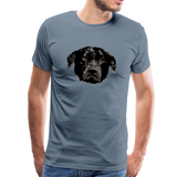 Hund Männer Premium T-Shirt - Blaugrau