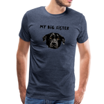 Big Sister Männer Premium T-Shirt - Blau meliert