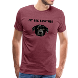 Big Brother Männer Premium T-Shirt - Bordeauxrot meliert