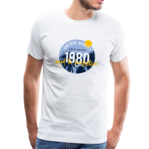 1980 Männer Premium T-Shirt - Weiß