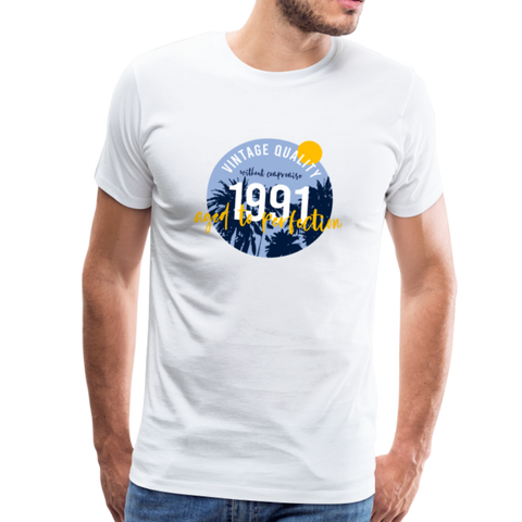 1991 Männer Premium T-Shirt - Weiß