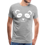 Panda Männer Premium T-Shirt - Grau meliert