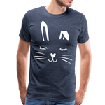 Hase Männer Premium T-Shirt - Blau meliert