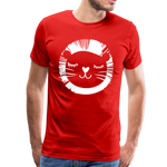 Löwe Männer Premium T-Shirt - Rot