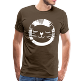 Löwe Männer Premium T-Shirt - Edelbraun