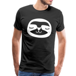 Faultier Männer Premium T-Shirt - Schwarz