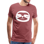 Faultier Männer Premium T-Shirt - washed Burgundy