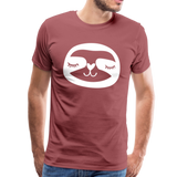 Faultier Männer Premium T-Shirt - washed Burgundy