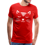 Katze Männer Premium T-Shirt - Rot