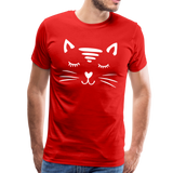 Katze Männer Premium T-Shirt - Rot